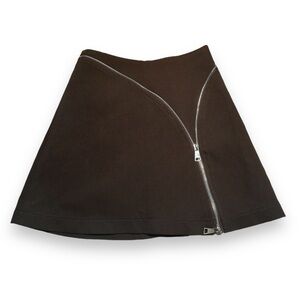 ASHI STUDIO Black Zipper Mini Skirt